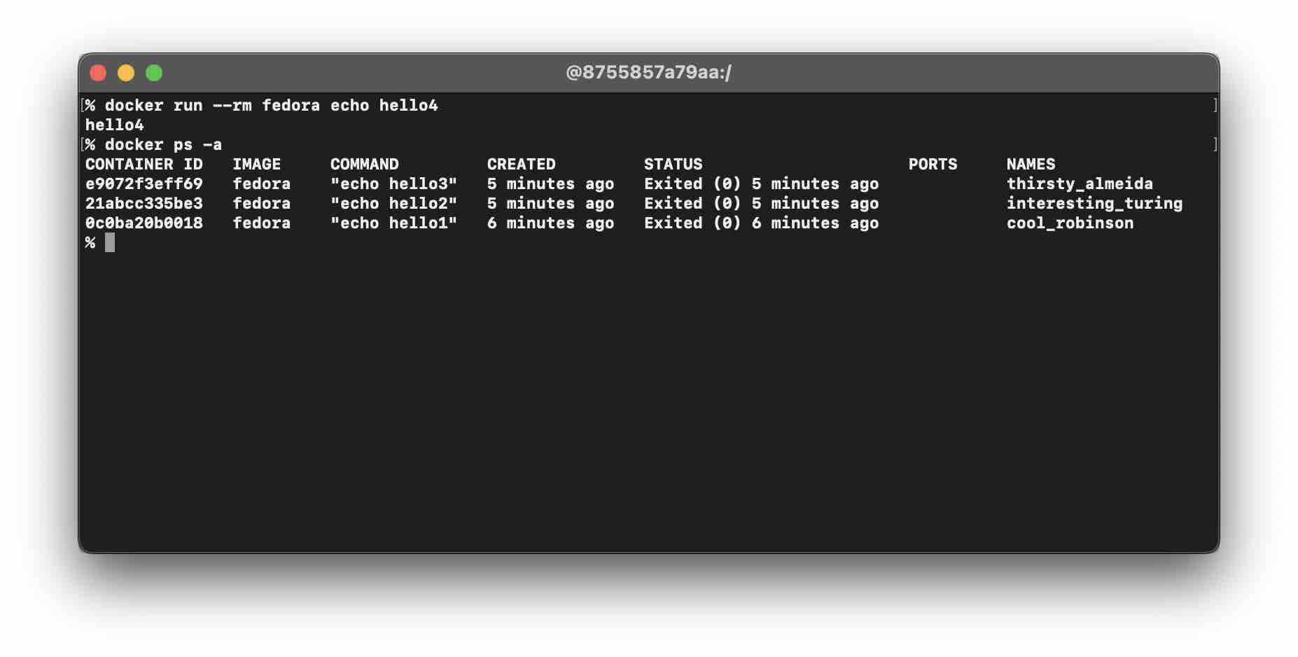 How to docker remove a container when it exits